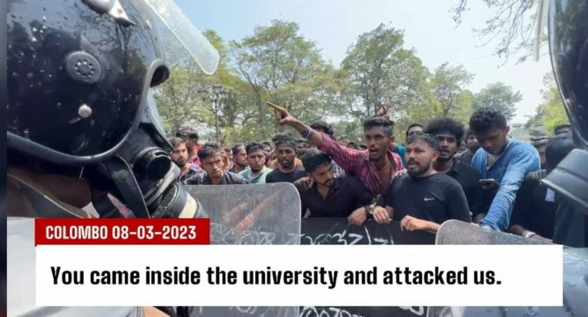 Tear gas & water cannons to disperse UoC students